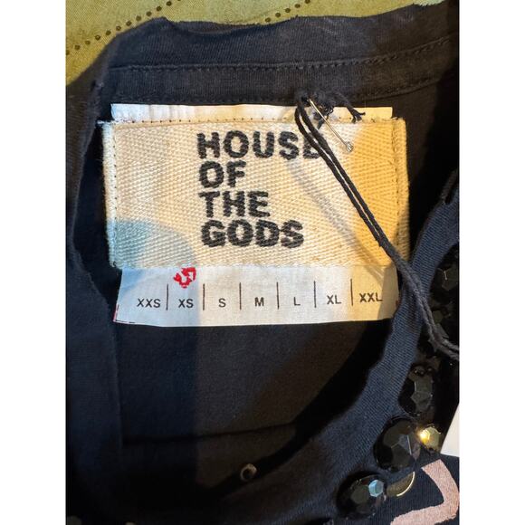 NEW Rare House of the Gods Rolling Stones Embellished Rocker Shirt - Picture 4 of 8